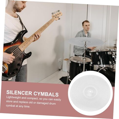 3pcs Low Volume Mute Cymbal Pack for Drummer Practice Alloy Drum Cymbals Noise Reduction Design for Home Use Includes in Saudi Arabia