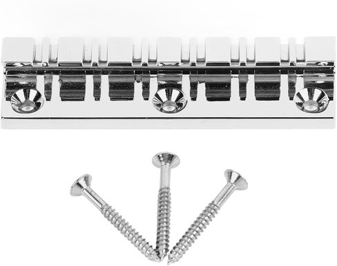Drfeify Top Load Chrome Color Metal 12 String Saddle Bridge Tailpiece for Electric Guitars, Provides Stable Sound Quality in Saudi Arabia