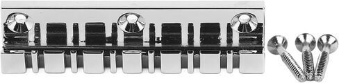 Drfeify Top Load Chrome Color Metal 12 String Saddle Bridge Tailpiece for Electric Guitars, Provides Stable Sound Quality in Saudi Arabia
