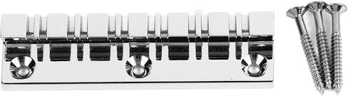 Drfeify Top Load Chrome Color Metal 12 String Saddle Bridge Tailpiece for Electric Guitars, Provides Stable Sound Quality in Saudi Arabia