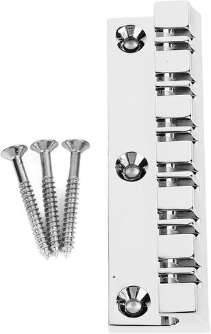 Drfeify Top Load Chrome Color Metal 12 String Saddle Bridge Tailpiece for Electric Guitars, Provides Stable Sound Quality in Saudi Arabia