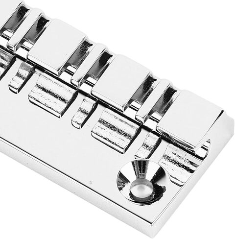 Drfeify Top Load Chrome Color Metal 12 String Saddle Bridge Tailpiece for Electric Guitars, Provides Stable Sound Quality in Saudi Arabia