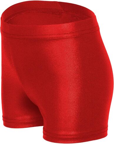 Girls'Sparkle Dance and Tumbling Athletic Gymnastics Shorts Red in Saudi Arabia
