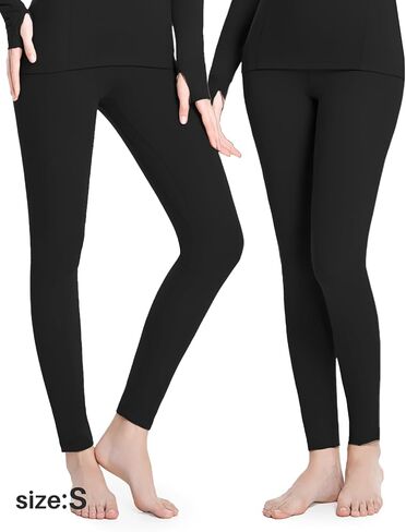 Long Johns for Women - Thermal Leggings for Women, Fleece Lined Base Layer Pants for Cold Weather Underwear Bottoms in Kuwait