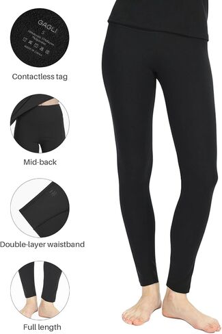 Long Johns for Women - Thermal Leggings for Women, Fleece Lined Base Layer Pants for Cold Weather Underwear Bottoms in Kuwait