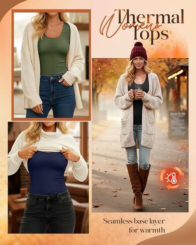 4 Pack Women's Thermal Tank Tops Sleeveless Underwear Base Layer Undershirt Camisole for Cold Weather in Saudi Arabia