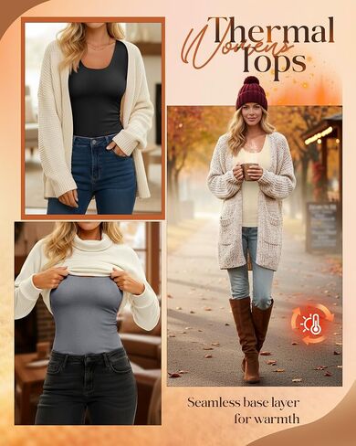 4 Pack Women's Thermal Tank Tops Sleeveless Underwear Base Layer Undershirt Camisole for Cold Weather in Saudi Arabia
