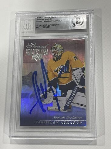 Yaroslav Askarov Signed UD Special Edition Card Slabbed Beckett BAS IP Auto a - Hockey Slabbed Autographed Rookie Cards in Saudi Arabia