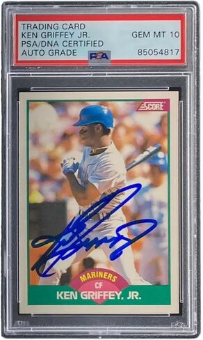 Ken Griffey Jr Signed Mariners 1989 Score #100T Rookie Card PSA/DNA Gem MT 10 - Baseball Slabbed Autographed Rookie Cards in Saudi Arabia