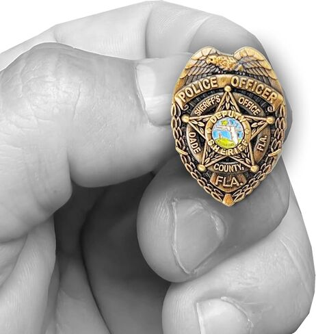 LEO Challenge Coins PBX-002-G ميامي ديد فلوريدا قسم شرطة نائب شريف ملصق دبوس 1 بوصة، ذهبي in Kuwait