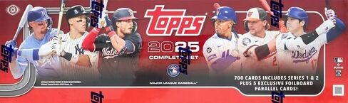 2025 Topps Baseball Complete 705 Card Factory Sealed HOBBY Factory Set with (5) EXCLUSIVE FOILBOARDS #/417! Includes all Series 1 + 2 Cards Including Shohei Ohtani, Aaron Judge Bobby Witt Jr & More! in Saudi Arabia
