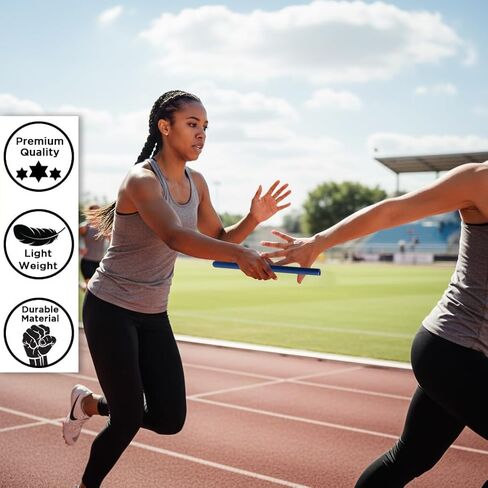 عصا تتابع للبالغين للمسار والميدان، متينة وخفيفة الوزن وغير قابلة للانزلاق مع حواف ناعمة محسنة للسلامة لسباقات التتابع والتدريب والمسابقات الرياضية in Kuwait