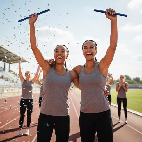 عصا تتابع للبالغين للمسار والميدان، متينة وخفيفة الوزن وغير قابلة للانزلاق مع حواف ناعمة محسنة للسلامة لسباقات التتابع والتدريب والمسابقات الرياضية in Kuwait