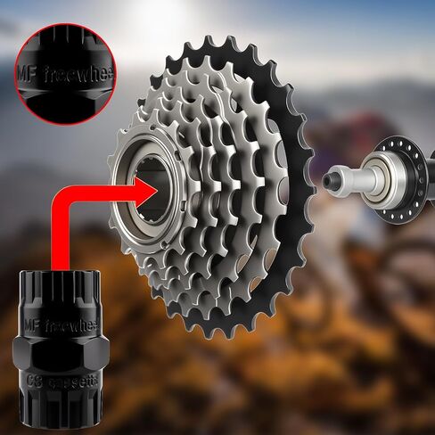 Professional Bike Freewheel Removal Tool – Heavy-Duty Steel Cassettes Lockring Socket, Cassettes Lockring Remover Tool, Essential Bicycle Repair Tool for Mechanics & DIY in Saudi Arabia