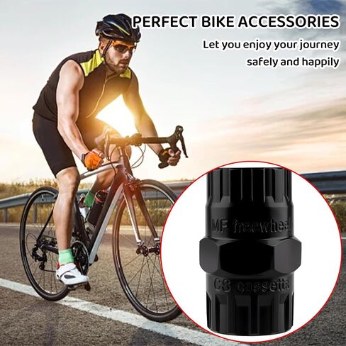 Professional Bike Freewheel Removal Tool – Heavy-Duty Steel Cassettes Lockring Socket, Cassettes Lockring Remover Tool, Essential Bicycle Repair Tool for Mechanics & DIY in Saudi Arabia