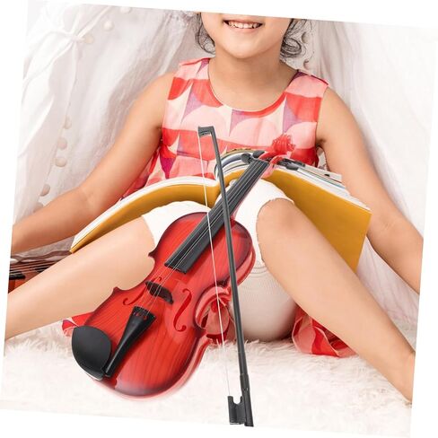 ibasenice 1Set Battery Powered Violin for Realistic Simulated Instrument with Playable Strings Portable Music Plaything for Young Beginners for Music Exploration and Fun in Saudi Arabia