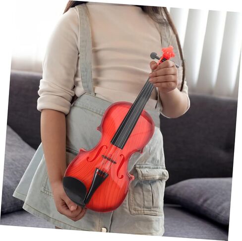 ibasenice 1Set Battery Powered Violin for Realistic Simulated Instrument with Playable Strings Portable Music Plaything for Young Beginners for Music Exploration and Fun in Saudi Arabia