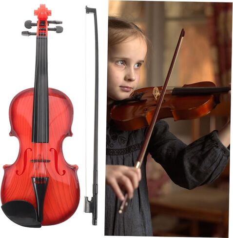 ibasenice 1Set Battery Powered Violin for Realistic Simulated Instrument with Playable Strings Portable Music Plaything for Young Beginners for Music Exploration and Fun in Saudi Arabia