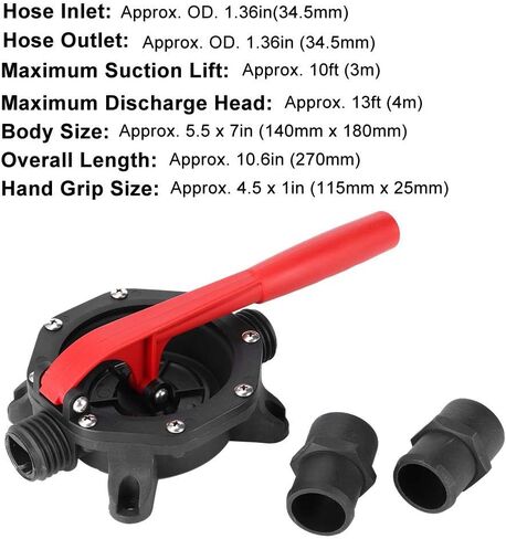 Plastic Handle Marine Manual Diaphragm Hand Bilge for Boat Yacht Compact Self-Priming Design High Capacity Construction Ergonomic Grip Backup Emergency Pump in Saudi Arabia