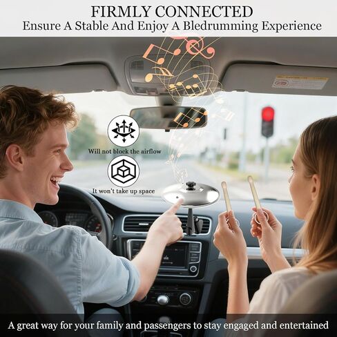 Car Cymbal Air Vent Car Symbol Drum Crash Cymbal w/Mini Drum Stick,Mini Drum Cymbal,Add Fun to Your Drive,Funny Musical Instruments Gadget for Drummer Music Lovers Gift,Car Accessory All Vehicle Types in Saudi Arabia