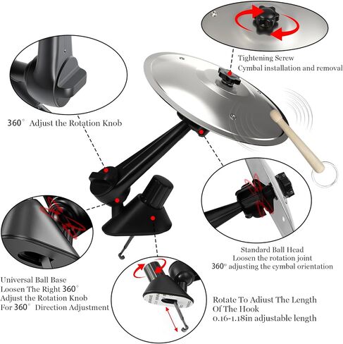 Car Cymbal Air Vent Car Symbol Drum Crash Cymbal w/Mini Drum Stick,Mini Drum Cymbal,Add Fun to Your Drive,Funny Musical Instruments Gadget for Drummer Music Lovers Gift,Car Accessory All Vehicle Types in Saudi Arabia