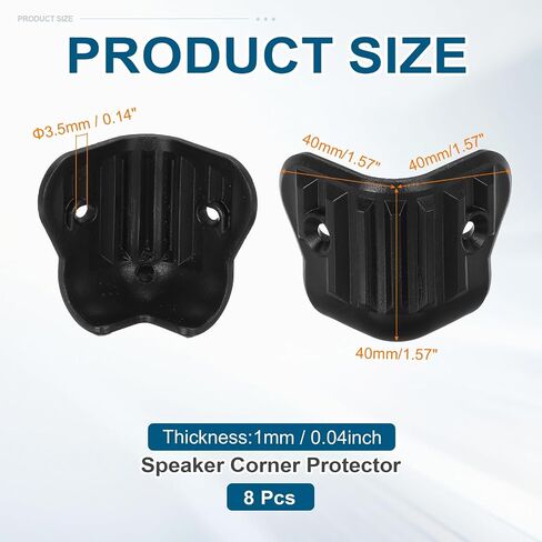 MECCANIXITY 16 Pcs Speaker Cabinet Corners Protector 40x40x40mm Plastic Stackable Guard Wrap Angle Case Edge Box Protection for Stage DJ Audio Sound Case in Saudi Arabia