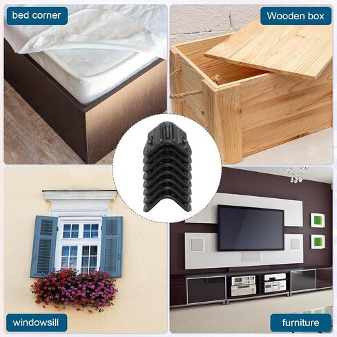 MECCANIXITY 16 Pcs Speaker Cabinet Corners Protector 40x40x40mm Plastic Stackable Guard Wrap Angle Case Edge Box Protection for Stage DJ Audio Sound Case in Saudi Arabia