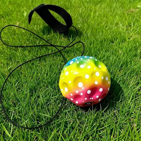 High Bounce Ball Super Bouncing Ball on a String with Wrist Strap (2-Pack) - Colorful Bounce Space Balls for Stress Relief, Indoor & Outdoor Sports Training in Saudi Arabia
