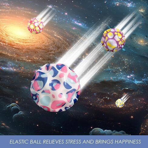 High Bounce Ball Super Bouncing Ball on a String with Wrist Strap (2-Pack) - Colorful Bounce Space Balls for Stress Relief, Indoor & Outdoor Sports Training in Saudi Arabia
