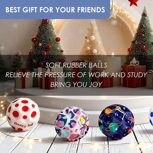 High Bounce Ball Super Bouncing Ball on a String with Wrist Strap (2-Pack) - Colorful Bounce Space Balls for Stress Relief, Indoor & Outdoor Sports Training in Saudi Arabia