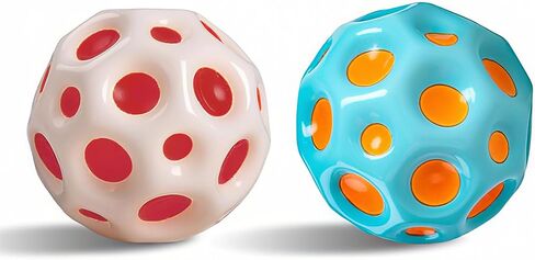 High Bounce Ball Super Bouncing Ball on a String with Wrist Strap (2-Pack) - Colorful Bounce Space Balls for Stress Relief, Indoor & Outdoor Sports Training in Saudi Arabia
