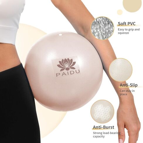 كرة بيلاتيس مقاس 10 بوصات، كرات يوجا صغيرة مضادة للانفجار ومضادة للانزلاق، مناسبة للبيلاتيس واليوجا والتدريب الأساسي والعلاج الطبيعي والتوازن والثبات وتمارين التمدد in Kuwait