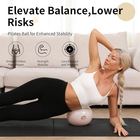 كرة بيلاتيس مقاس 10 بوصات، كرات يوجا صغيرة مضادة للانفجار ومضادة للانزلاق، مناسبة للبيلاتيس واليوجا والتدريب الأساسي والعلاج الطبيعي والتوازن والثبات وتمارين التمدد in Kuwait
