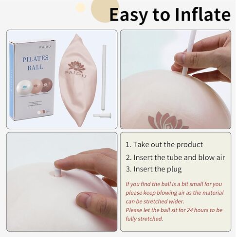 كرة بيلاتيس مقاس 10 بوصات، كرات يوجا صغيرة مضادة للانفجار ومضادة للانزلاق، مناسبة للبيلاتيس واليوجا والتدريب الأساسي والعلاج الطبيعي والتوازن والثبات وتمارين التمدد in Kuwait
