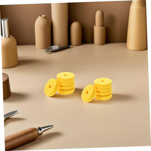 12pcs Yellow Drum Felt Pads Thick Cymbal Washers Noise Reduction Cushions for Cymbal Stand Protection Percussion Accessory Kit for Drum in Saudi Arabia