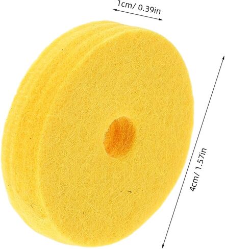 12pcs Yellow Drum Felt Pads Thick Cymbal Washers Noise Reduction Cushions for Cymbal Stand Protection Percussion Accessory Kit for Drum in Saudi Arabia