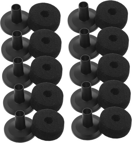Cymbal Replacement with Base and Felt Pads Reliable Drum Kit Accessories with Plastic Sleeves and Black Felt Pads Easy and Quick Installation for Various Drum Brands in Saudi Arabia