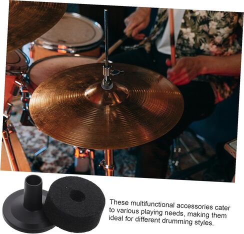 Cymbal Replacement with Base and Felt Pads Reliable Drum Kit Accessories with Plastic Sleeves and Black Felt Pads Easy and Quick Installation for Various Drum Brands in Saudi Arabia