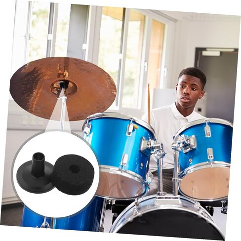 Cymbal Replacement with Base and Felt Pads Reliable Drum Kit Accessories with Plastic Sleeves and Black Felt Pads Easy and Quick Installation for Various Drum Brands in Saudi Arabia