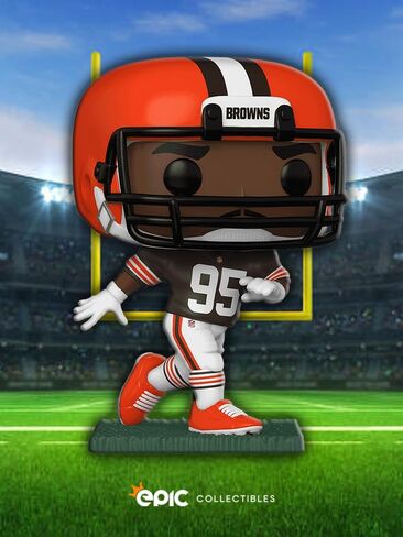 Football: Browns - Myles Garrett Vinyl Figure Collectibles Bundle with Compatible Funko Pop Box Protector in Saudi Arabia