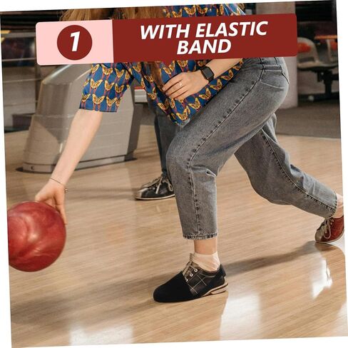 1pair Boys and Girls Bowling Shoe Covers Bowling Slides Booties for Shoes Easy Stretch Elastic Band Sports Slider Cover in Saudi Arabia