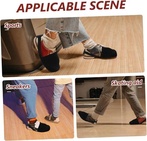 1pair Boys and Girls Bowling Shoe Covers Bowling Slides Booties for Shoes Easy Stretch Elastic Band Sports Slider Cover in Saudi Arabia