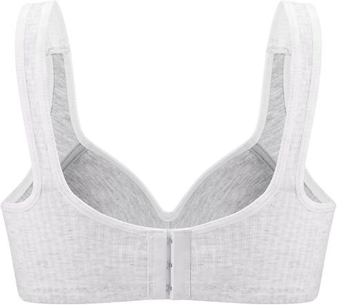 Full Coverage Bras for Womens Comfortable Ribbed No Underwire Seamless Bralette Push Up V Neck Support Everyday Bra in Saudi Arabia