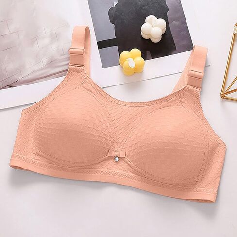 Wireless Bra for Older Women Full Coverage Seamless Supportive Push Up T-Shirt Bras Everyday Soild Color Bralettes in Saudi Arabia