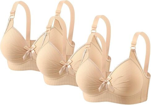 3 قطعة حمالات الصدر غير الملحومة للنساء حجم كبير التغطية الكاملة الرياضة اللاسلكية مريحة Bralettes تنفس رفع الصدرية اليومية in Saudi Arabia