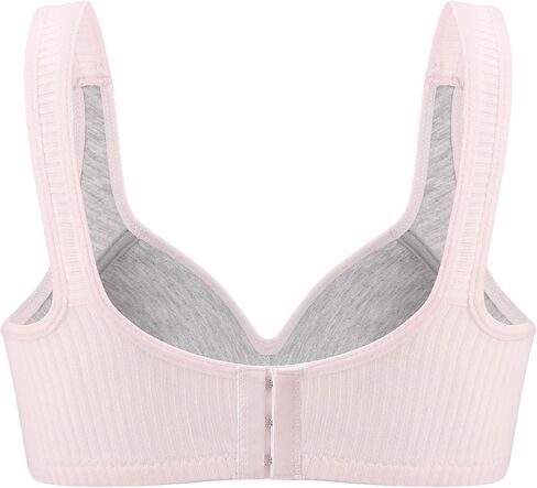 Full Coverage Bras for Womens Comfortable Ribbed No Underwire Seamless Bralette Push Up V Neck Support Everyday Bra in Saudi Arabia
