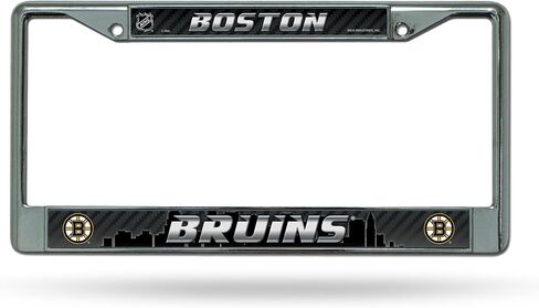 Rico Industries NHL Boston Bruins 12" x 6" Silver Chrome Frame W' Decal Insert Car/Truck/SUV Auto Accessory in Saudi Arabia