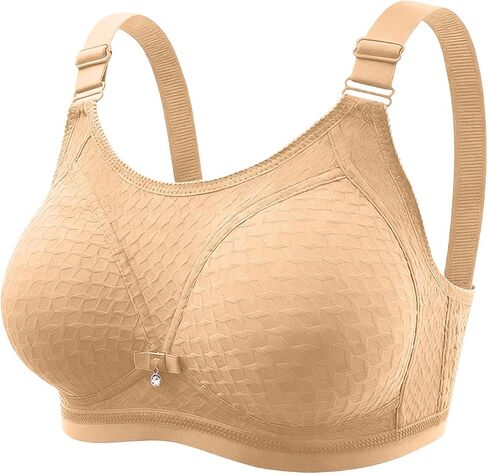 Wireless Bra for Older Women Full Coverage Seamless Supportive Push Up T-Shirt Bras Everyday Soild Color Bralettes in Saudi Arabia