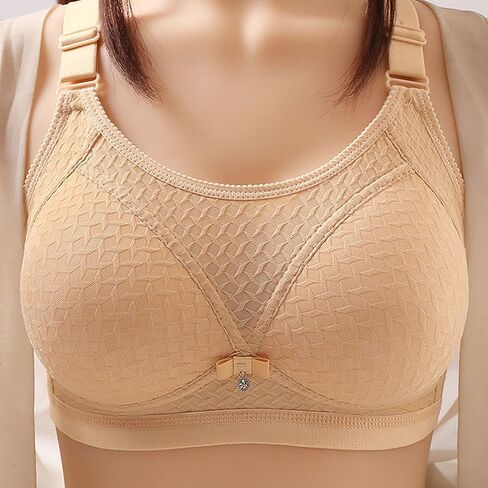 Wireless Bra for Older Women Full Coverage Seamless Supportive Push Up T-Shirt Bras Everyday Soild Color Bralettes in Saudi Arabia