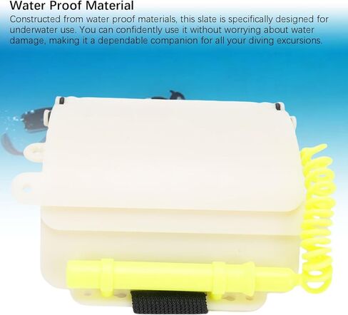 Asixxsix Wrist Diving Slate, 3 Page Turning Design Luminous Water Proof Underwater Writing Pad, Diving Writing Board with Pencil & 4 Rubber Rings for Divers, Snorkelers, Freedivers in Saudi Arabia